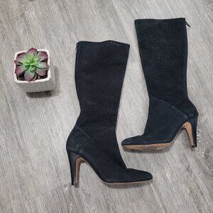Oscar De La Renta Dafodil Suede Knee High Boots